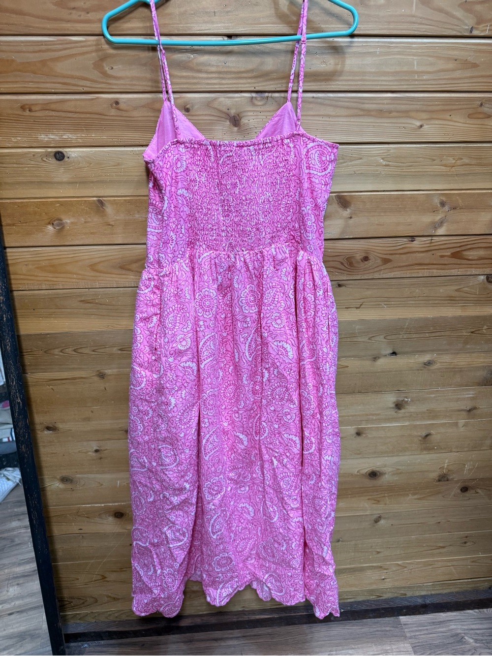 Roller Rabbit Pink Eyelet Midi Dress with Spaghetti Straps - Picture 6 of 9